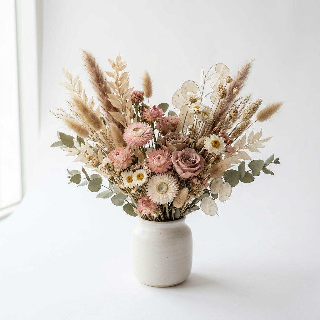 Ramo de flores preservadas